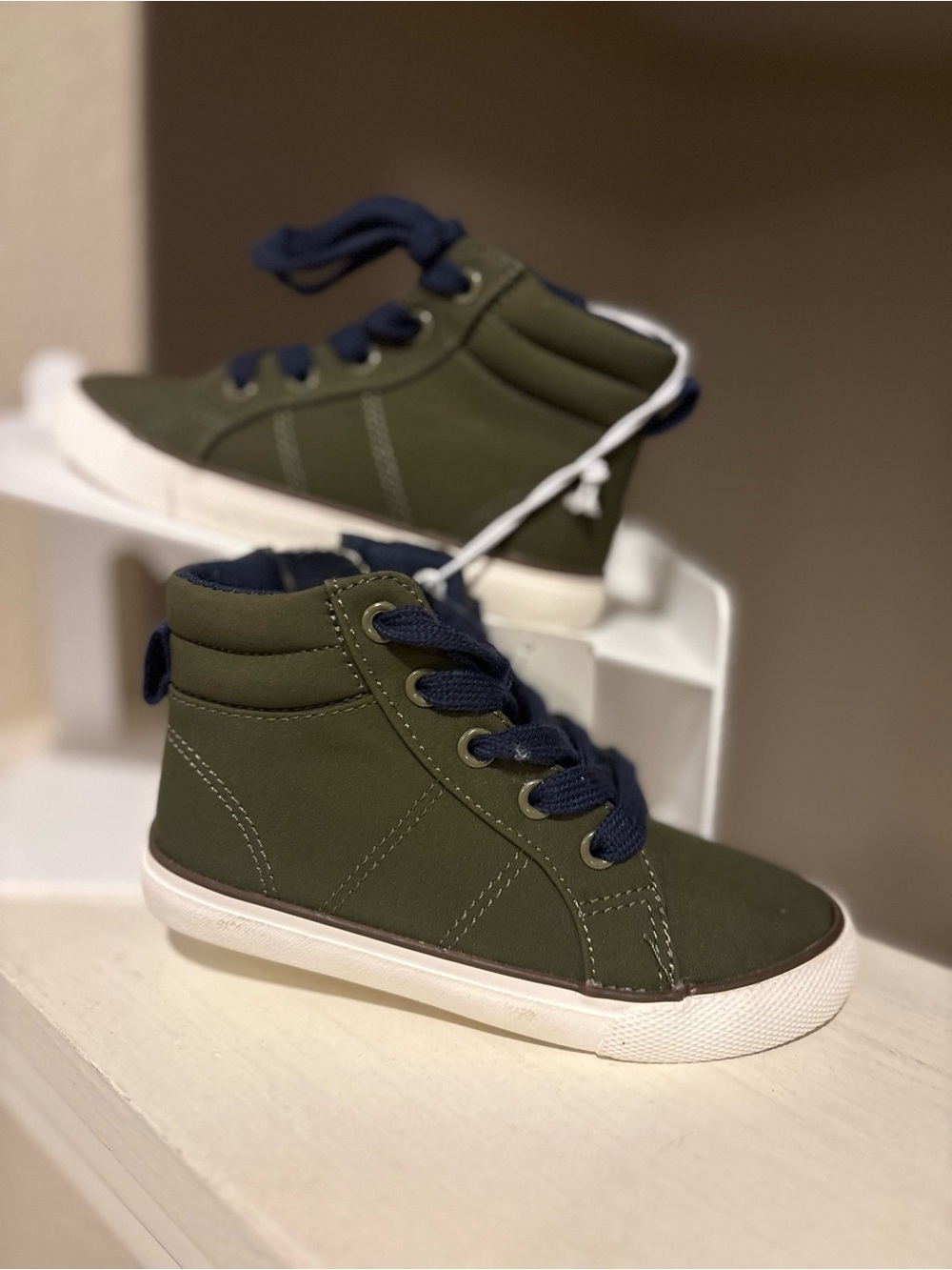 Cat & Jack Toddler Boys' Cayden Sneakers Zip Up - Olive Green 9 NWT